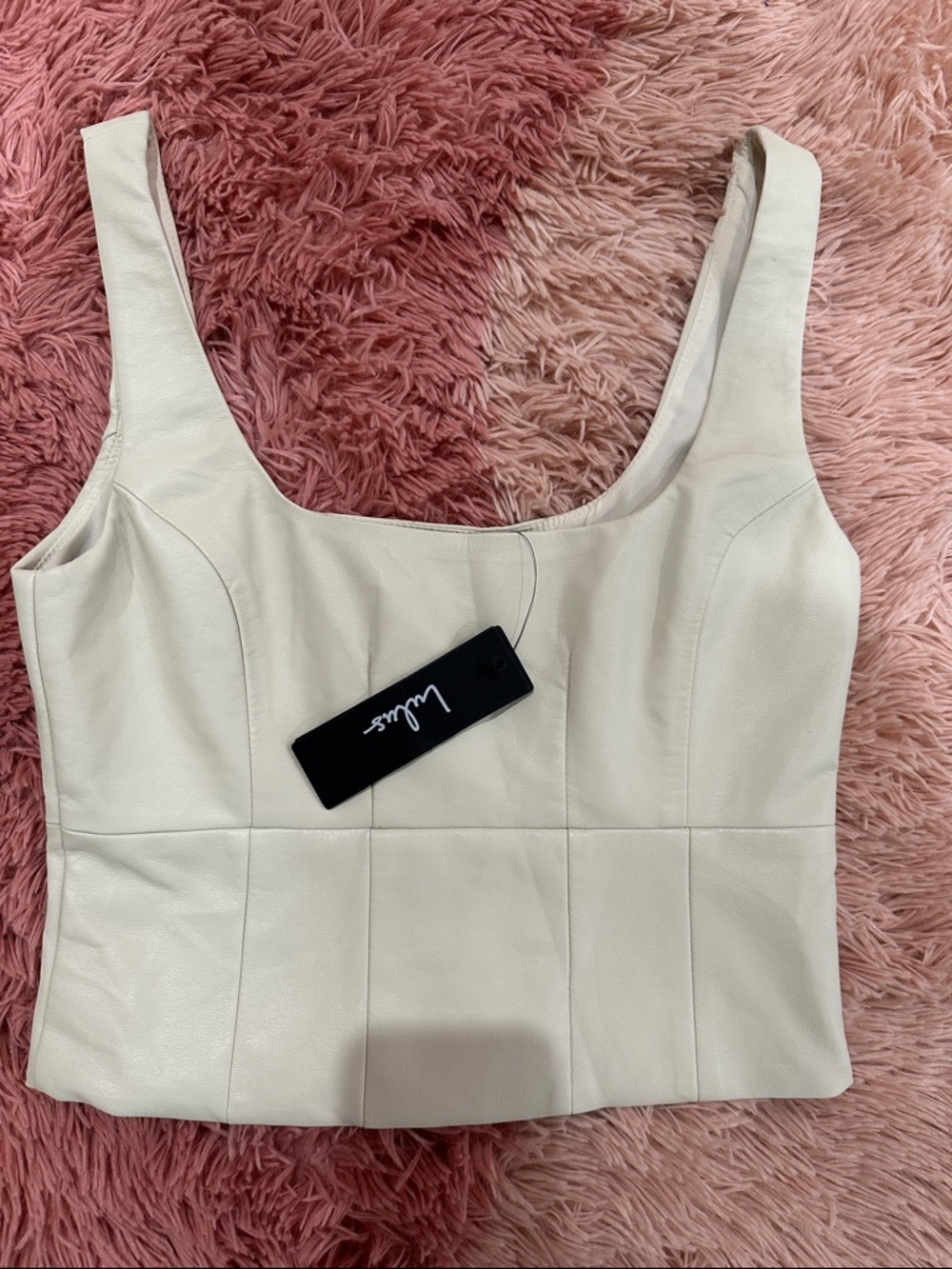 Lulu's Cream Structured Bustier Crop Top